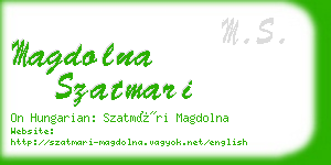 magdolna szatmari business card